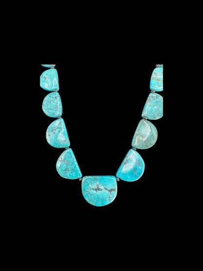 Multi Slab Necklace – Genuine Turquoise  - Handmade Native American