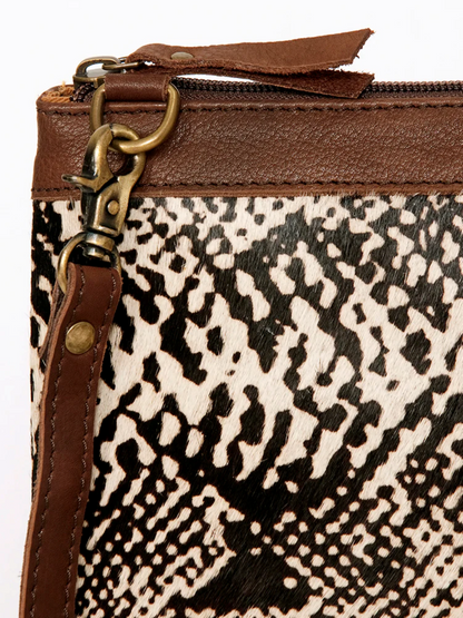 American Darling - Hair on Crossbody Genuine Western Leather Women Bag with Snake-Print