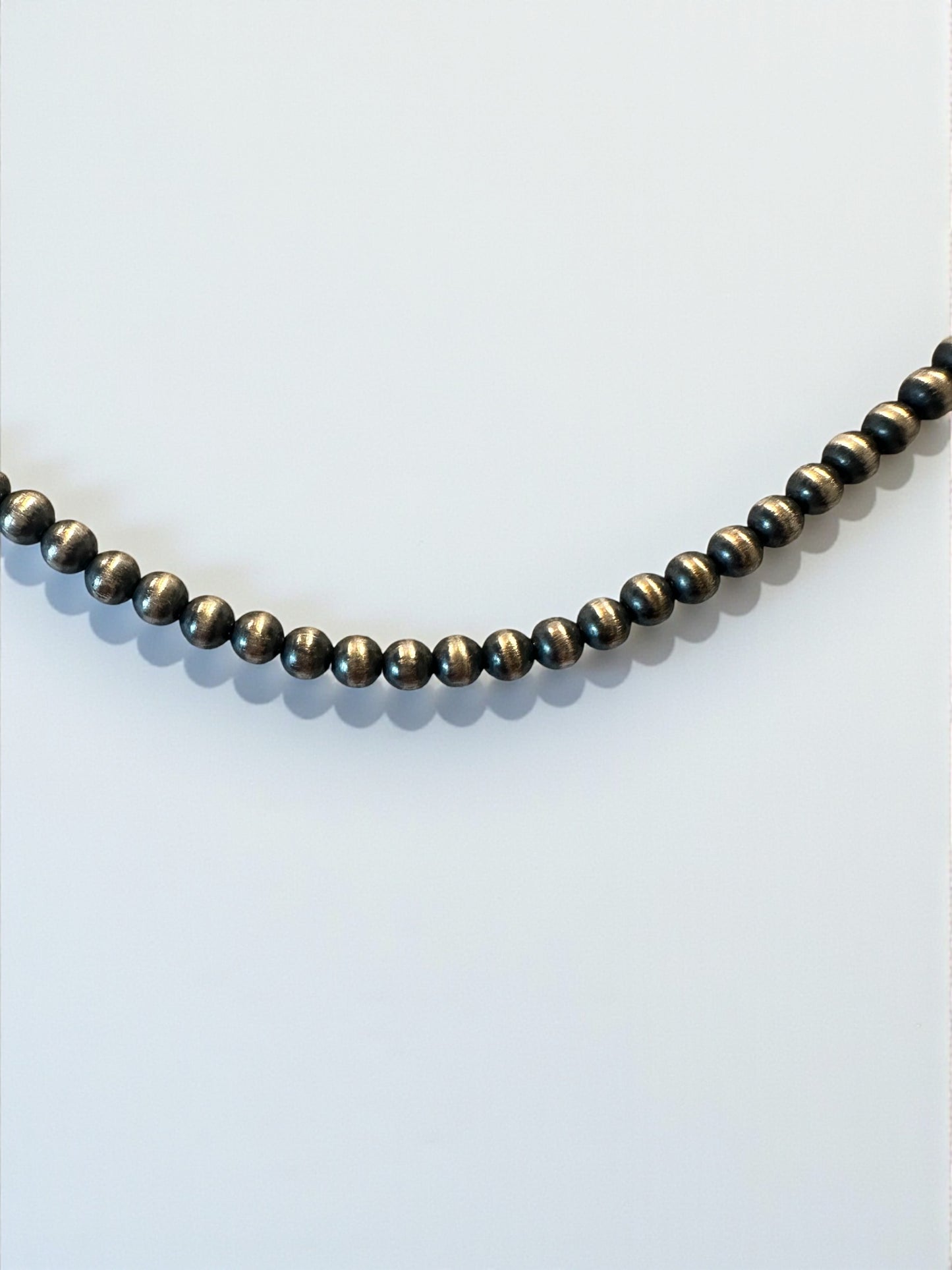 3MM Silver Pearls - Sterling Silver Single Strand Necklace – Hand Strung
