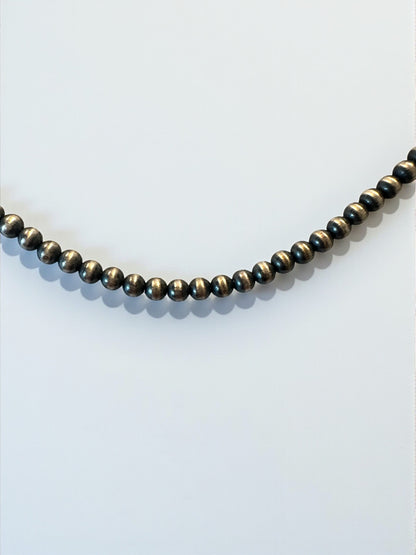3MM Silver Pearls - Sterling Silver Single Strand Necklace – Hand Strung