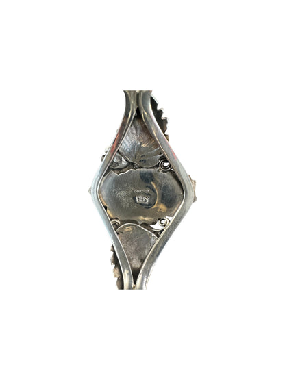 Harrison Yazzie - Genuine Turquoise & Sterling Silver Cuff Bracelet - Handmade Native American