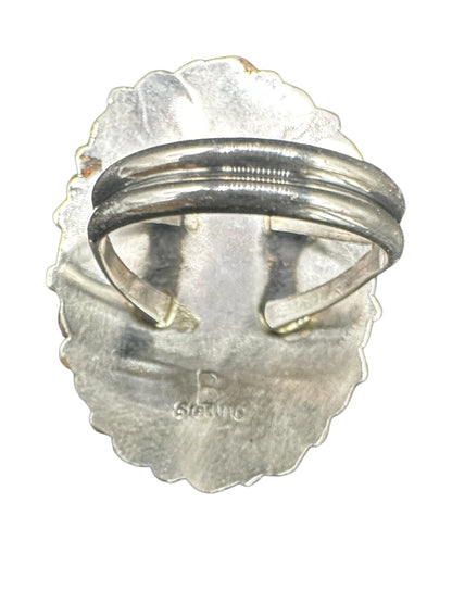 Benjamin Piaso - Cluster Ring  – Sterling Silver and Genuine Turquoise - Handmade Native American