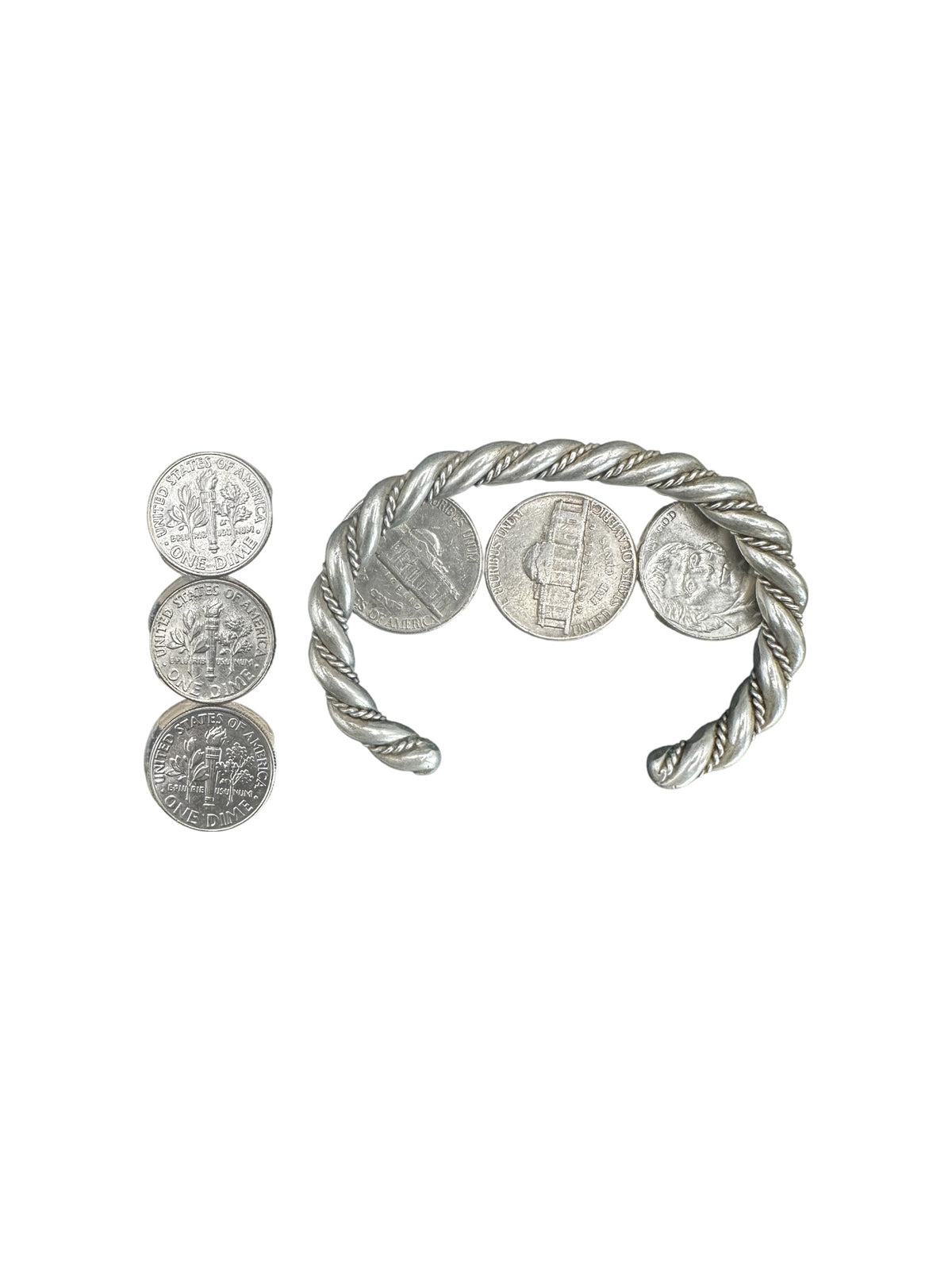 Michael Tahe - Barbed Wire Twisted Stacker Cuff Bracelet – Sterling Silver -  Native American Handmade