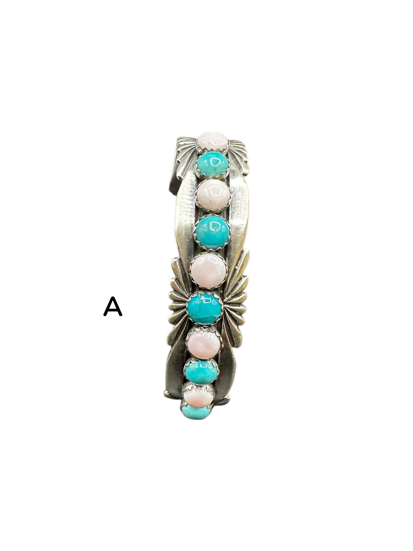 Sterling Silver Women's Cuff - Sterling Silver and Turquoise - Handmade Native American - Toadlena