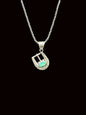 Leroy James – Belt Buckle Pendant – Sterling Silver and Genuine Turquoise-  Authentic Native American Handmade - American Sterling Silver - Made in USA