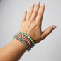 Multi Strand Bracelet - Silver Pearls, Turquoise, Coral - Zia Artisan Collection