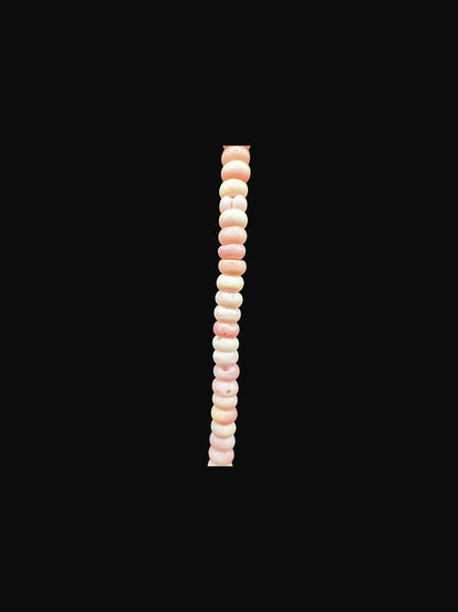 4MM Heishe Necklace - Pink Conch Rondelle Beads  - Hand Strung Artisan Collection