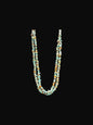 Double Strand Heishi Necklace with Genuine Sonoran Turquoise Nuggets  - Handmade Native American | Pueblo Craft | New Mexico, USA