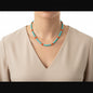4MM Heishe Turquoise Necklace & Orange Spiny Oyster Rondelle Beads  - Hand Strung Artisan Collection