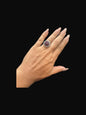 Round Cabochon Adjustable Ring - Purple Spiny Oyster - Artisan Collection