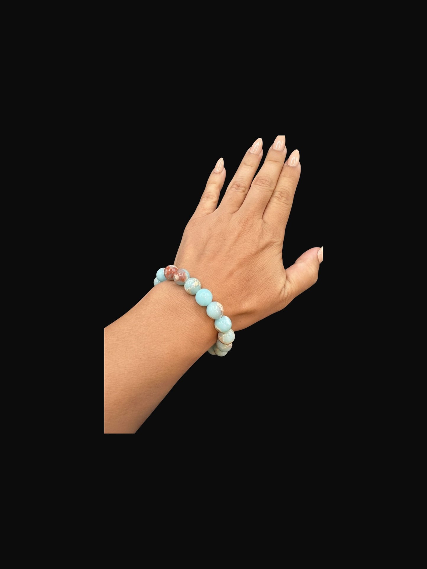 10MM Blue Agate Beads – Stretch Bracelet Artisan Collection