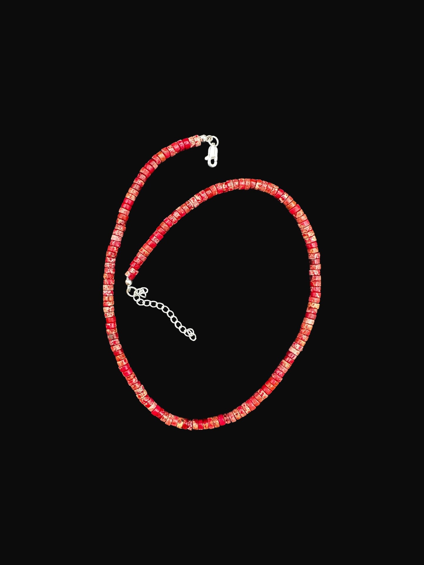 4MM Heishi Necklace – Genuine Jasper Quartz  - Ready Made
