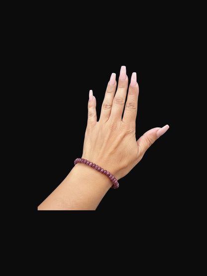 6MM Rondelle Stretch Bracelet - Purple Spiny Oyster –  Hand-Strung Artisan Collection