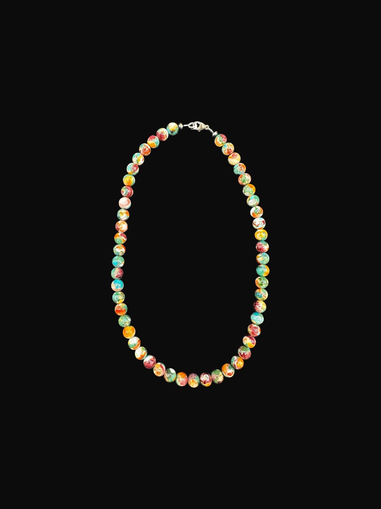 8MM Mojave Turquoise Pearl Necklace  -  Hand-Strung Artisan Collection