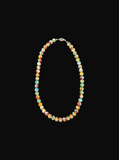 8MM Mojave Turquoise Pearl Necklace  -  Hand-Strung Artisan Collection