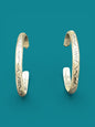 Sterling Silver Stamped Stud Hoop Earrings – Artisan Jewelry