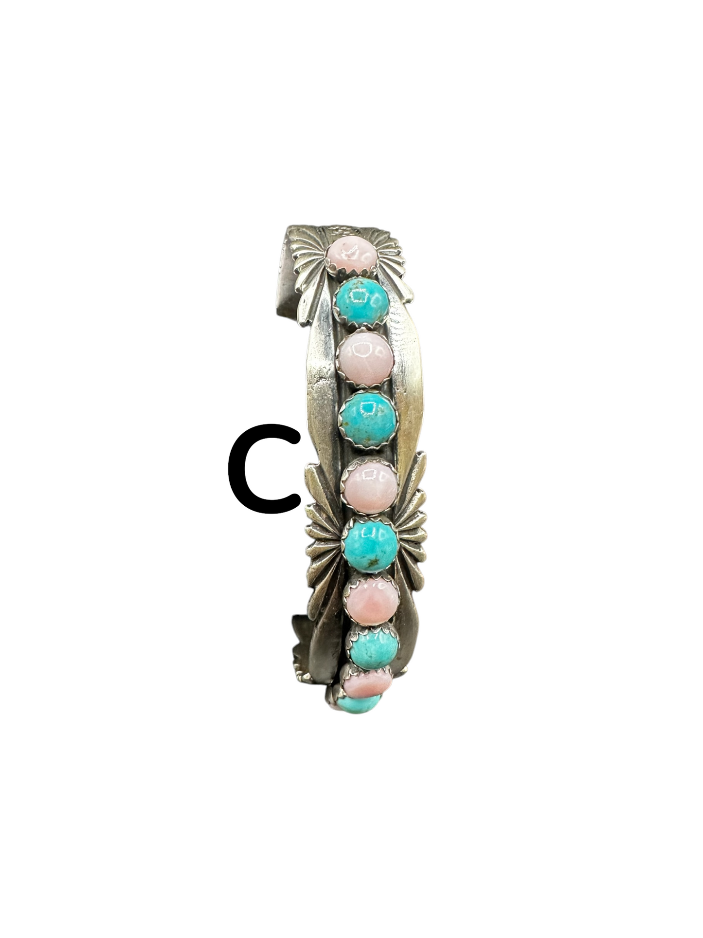Sterling Silver Women's Cuff - Sterling Silver and Turquoise - Handmade Native American - Toadlena