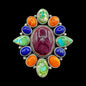 Eloise Richards - Multi Stone Cluster Ring - Handmade Native Navajo
