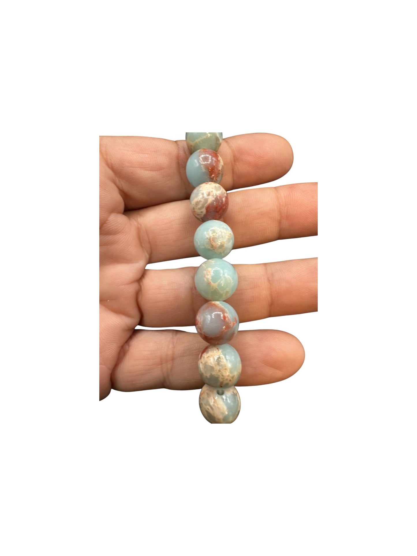 10MM Blue Agate Beads – Stretch Bracelet Artisan Collection