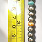 Bracelet/Anklet - 6MM Sterling Silver Pearl w. Turquoise and Spiny Oyster Rondelle Beads