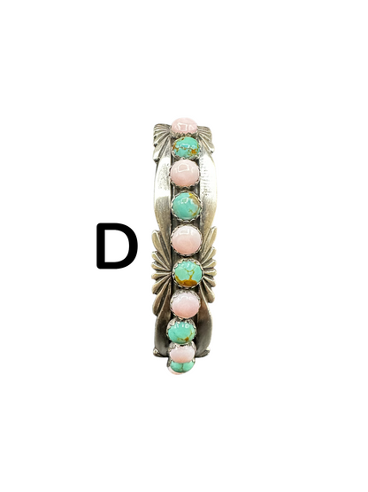 Sterling Silver Women's Cuff - Sterling Silver and Turquoise - Handmade Native American - Toadlena