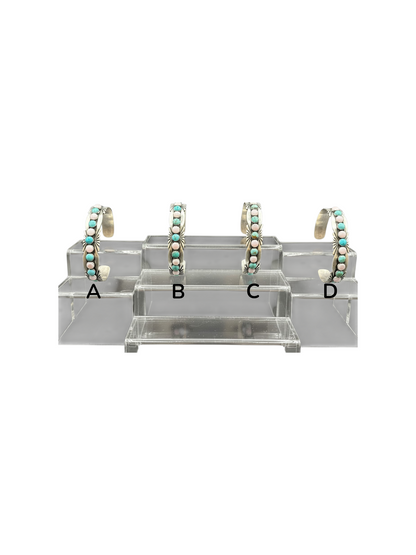 Sterling Silver Women's Cuff - Sterling Silver and Turquoise - Handmade Native American - Toadlena
