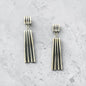 Leander Tahe's Beth Dutton Long Rectangular Sterling Silver Drop Earrings - Handmade Native American