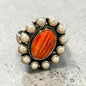 Large Cluster Cuff Ring - Spiny Oyster and Fresh Water Pearls - Handmade Artisan Collection