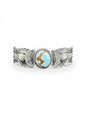 Kevin Billah - Golden Hills Turquoise and Sterling Silver Women's Cuff - Handmade Native American