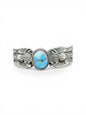 Kevin Billah - Golden Hills Turquoise and Sterling Silver Women's Cuff - Handmade Native American