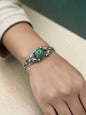 Sonoran Turquoise and Sterling Silver Women's Cuff - Handmade Anglo American