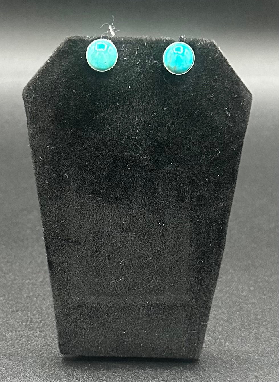 Turquoise & Sterling Silver - Stud Earrings -  - Handcrafted Native American