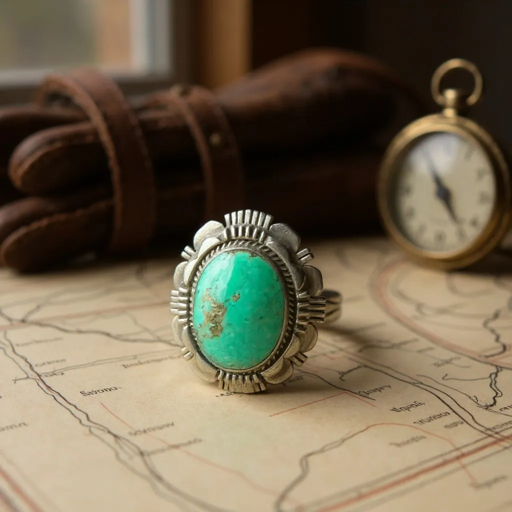 Handcrafted Navajo Turquoise Sterling Silver Statement Ring