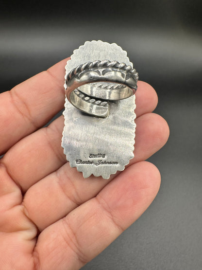 Charles Johnson - Sterling Silver Adjustable Ring - Handmade Native American