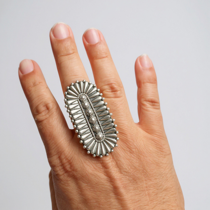 Charles Johnson - Sterling Silver Adjustable Ring - Handmade Native American