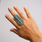 Charles Johnson - Sterling Silver & Turquoise Adjustable Ring - Handmade Native American