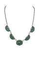 Statement Multi Cluster Necklace Set  – Sterling Silver and Genuine Sonoran Turquoise -  Handmade Native American – Arthur J. Williams