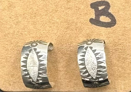 Handcrafted Native American Sterling Silver MINI HOOPS