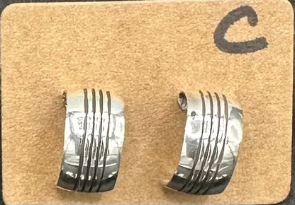 Handcrafted Native American Sterling Silver MINI HOOPS