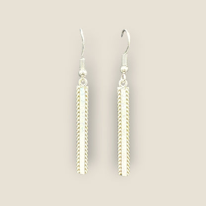 Allen Barney - White Fire Opal & Sterling Silver - Hook Earrings - Handmade Native American