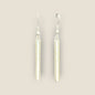 Allen Barney - White Fire Opal & Sterling Silver - Hook Earrings - Handmade Native American