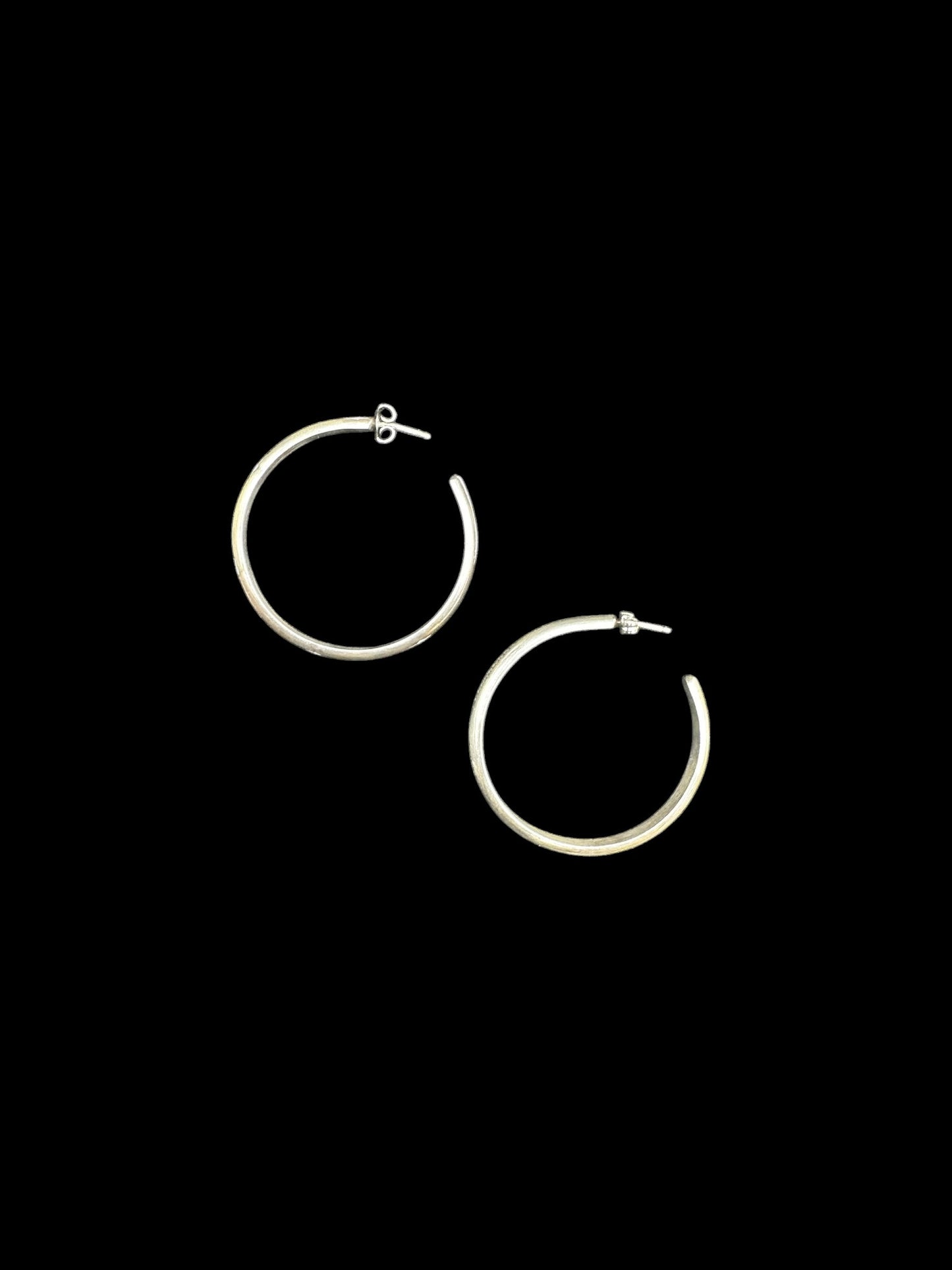 Sterling Silver Stamped Stud Hoop Earrings – Artisan Jewelry