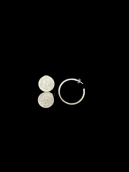 Sterling Silver Stamped Stud Hoop Earrings – Artisan Jewelry