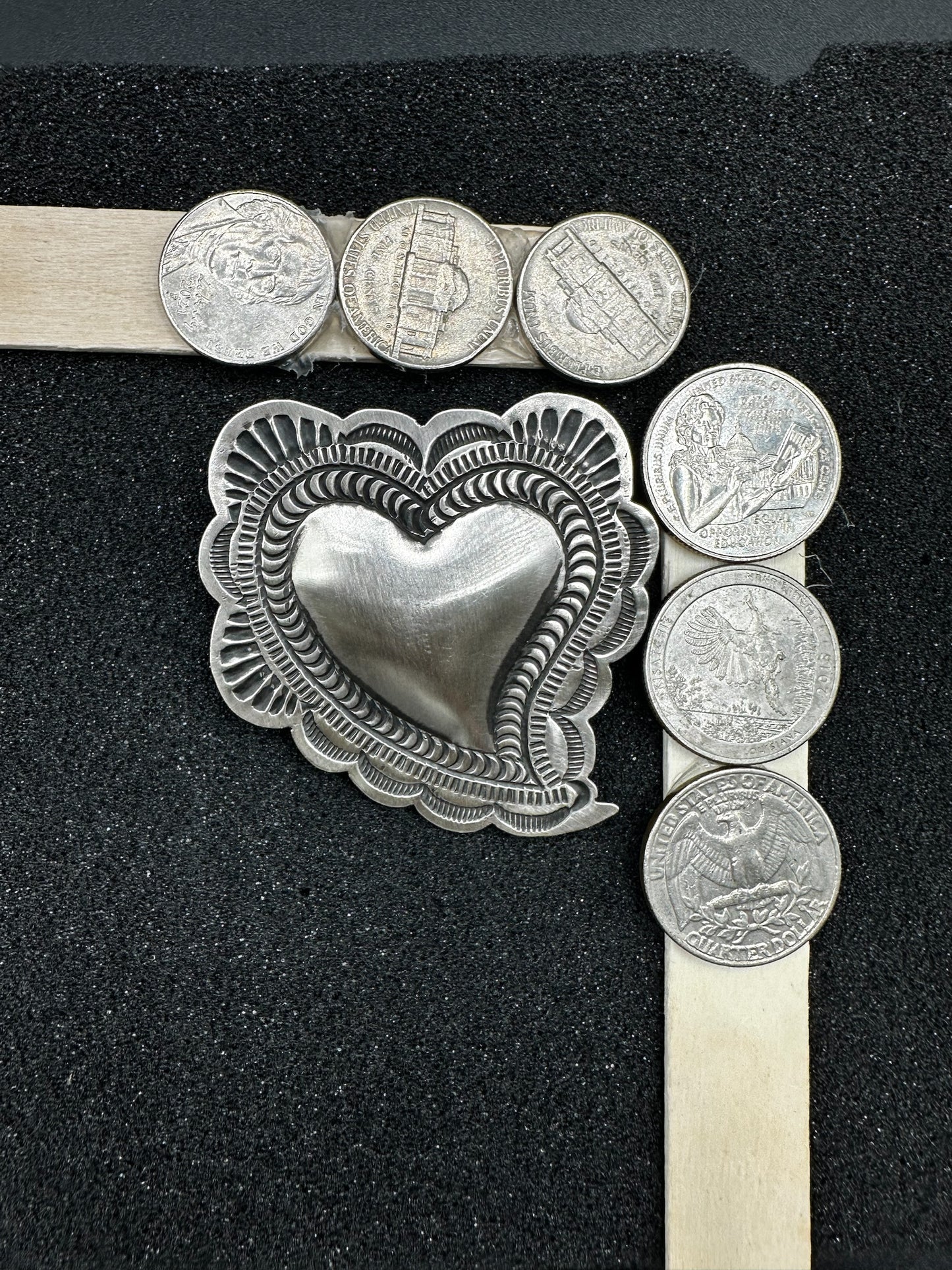 Large Heart Ring Adjustable Ring - Sterling Silver - Handmade Native American by Leander Tahe
