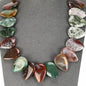 Teardrop Pillow Necklace - Natural Gemstones - Hand Strung Artisan Collection