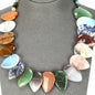 Teardrop Pillow Necklace - Natural Gemstones - Hand Strung Artisan Collection