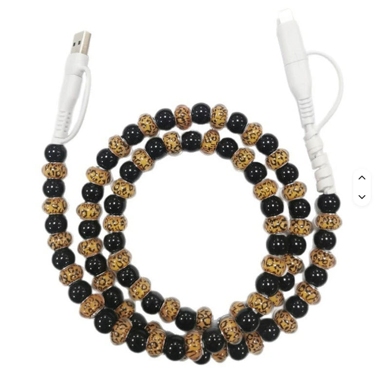 Upgrade 4-in-1 Multi-Function Chargers Pearl Design Charging Kit for Computer and All Phones - 1 meter Length