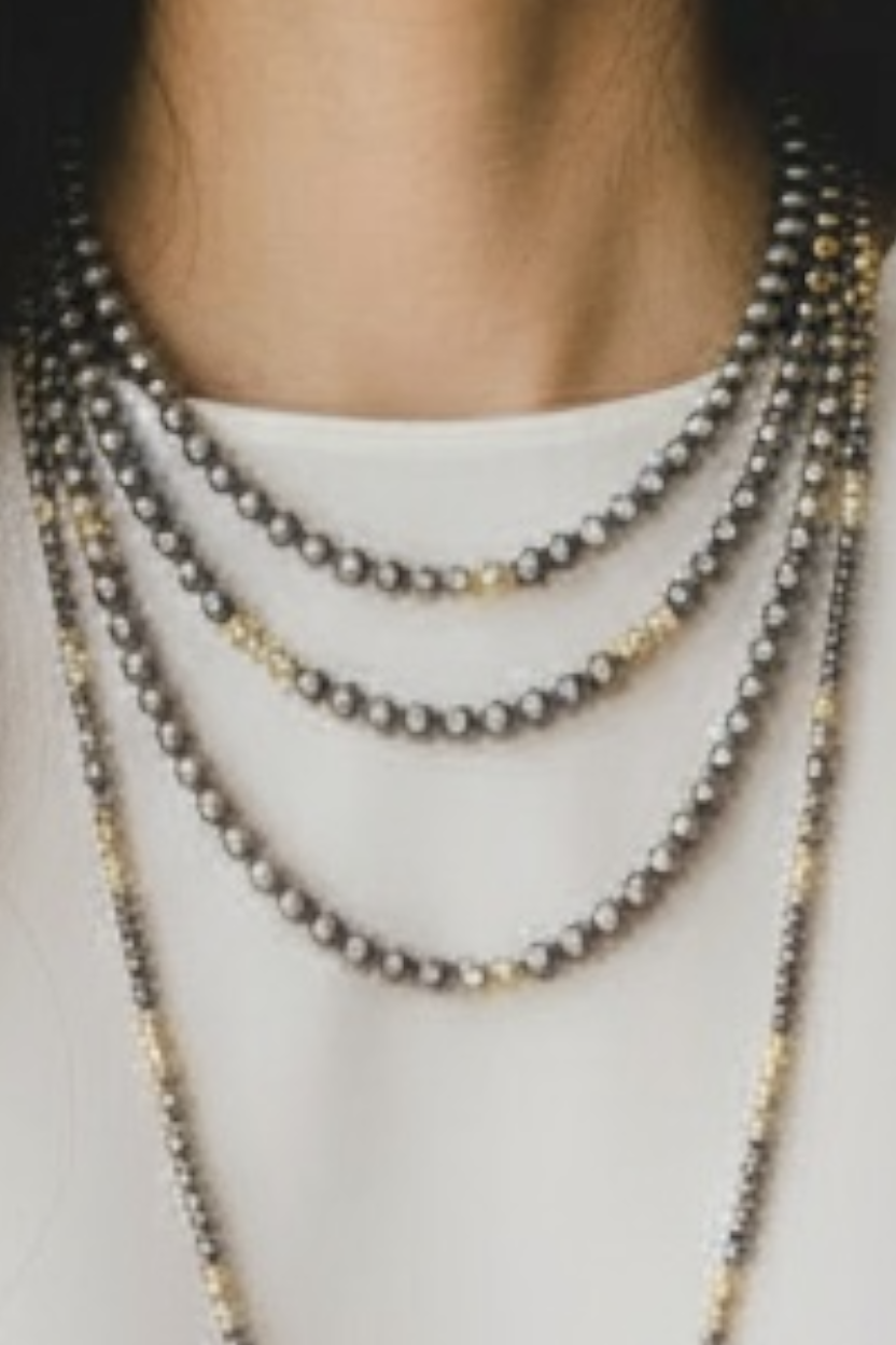 5MM Single Strand Pearls - Gold Filled & Sterling Silver Necklace - Hand Strung