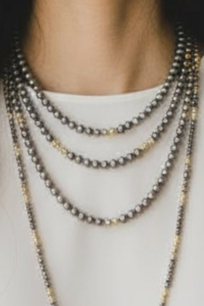 5MM Single Strand Pearls - Gold Filled & Sterling Silver Necklace - Hand Strung