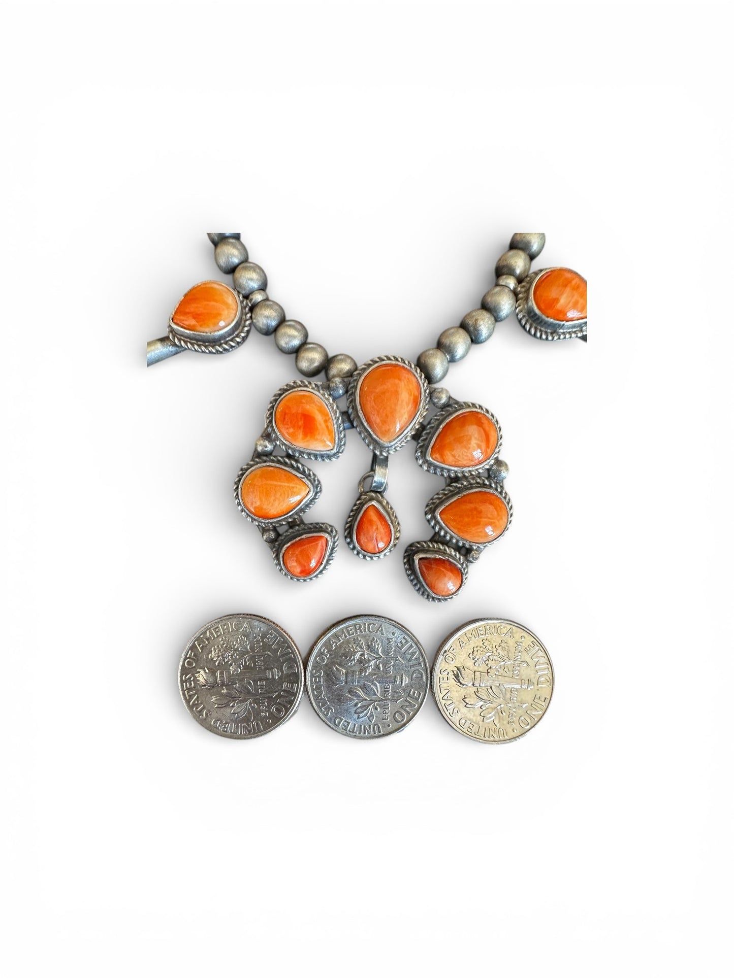 Shirley Henry – Mini Squash Blossom Set – Spiny Oyster – Handmade Native American